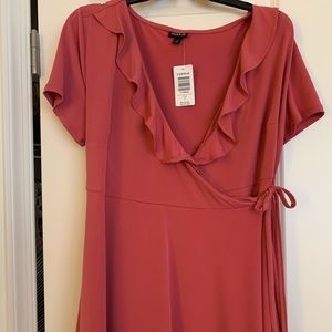 Pink wrap blouse- Torrid